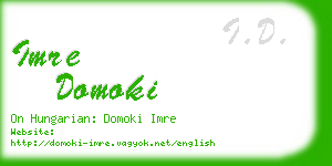 imre domoki business card